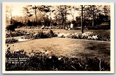 Virginia Beach Virginia~Cavalier Hotel~Sunken Gardens~1930s RPPC • $13