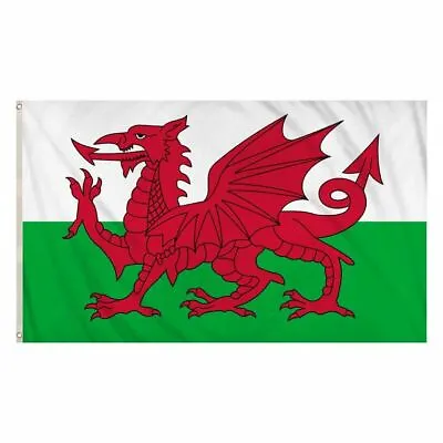  Wales National Flag Large  5x3 Ft Welsh Dragon  Cymru Eyelets • £2.99