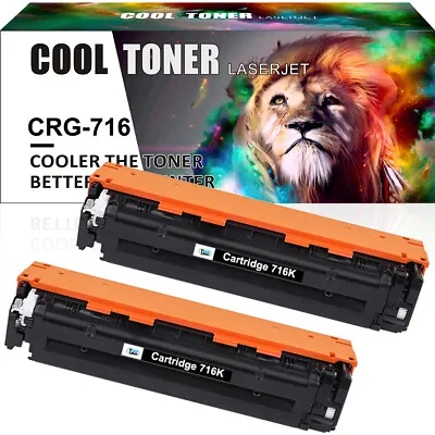 2x Black Toner For Canon I-SENSYS LBP5050N MF8030Cn MF8040Cn MF8050Cn MF8080Cw • £20.29