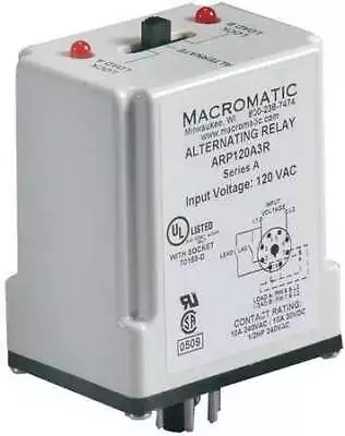 Macromatic Arp120a3r Alternating RelayDpdt120Vac10A8 Pin • $48.95