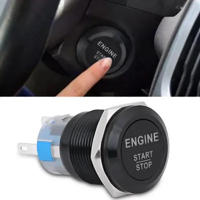 12V Engine Start Switch Waterproof Car Push Button Ignition Starter Black AU • $15.44