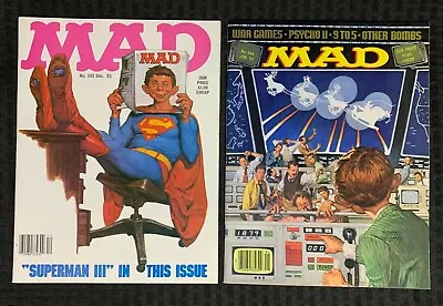 1983 1984 MAD Magazine #243 & 244 FN/FN+ War Games / Superman LOT Of 2 • $25.25