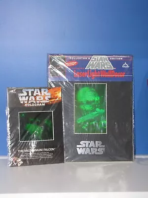 Star Wars MILLENNIUM FALCON Laser Light Wall Decor Holograms 1993 1994 Sealed • $20