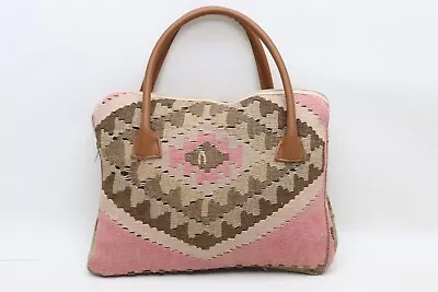 Kilim Bag Shoulder Bag Bohemian Bag 10x14  Fashion Bag Wool Leather Bag E 4 • $41.02