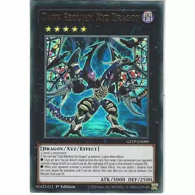 GFTP-EN099 Dark Requiem Xyz Dragon | 1st Edition Ultra Rare YuGiOh Trading Card • £0.99