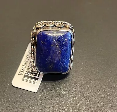 Beria Collection Lapis Lazuli Sterling Silver Ring Size 6 New With Tag • $44.99