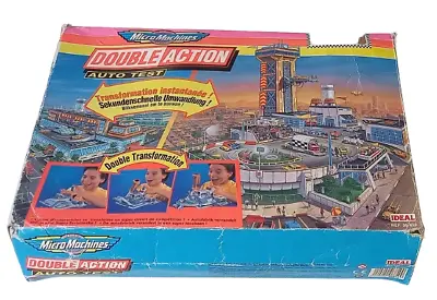 Micro Machines Double Action Auto Test Playset Vintage 1995 Galoob Toy Boxed • £29.99