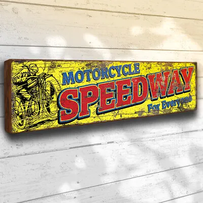 Speedway Sign Fun Fair Ride Fairground Motorcycle 40cm Carousel Bike Plaque • £24.50