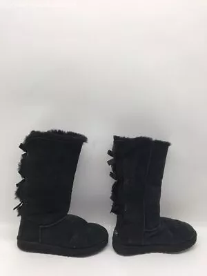 Black UGG Suede Women's Bailey Bow Tall II Boot Sz 10 • $9.99