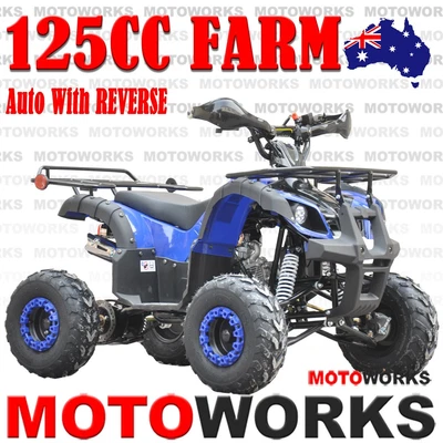 $1049 • Buy 125cc FARM AUTO WITH REVERSE ATV QUAD Dirt Bike Gokart 4 Wheeler Buggy Kids BLUE