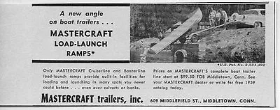 1959 Vintage Ad Mastercraft Boat Trailers Load Launch Ramps • $8.38