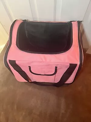 Pet Carrier Pink Airline Approved Dog Carriers For Small Medium Dogs Cat Travel • $22.99