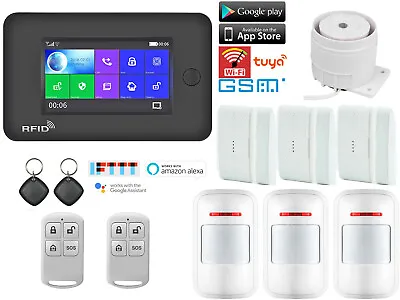 X24 Tuya WiFi APP GSM Wireless Home Security Alarm System+Alexa+Google Assistant • $104.49