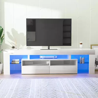 LED TV Stand For 60/65/70 Inch TV High Glossy Modern Entertainment Center With  • $221.99