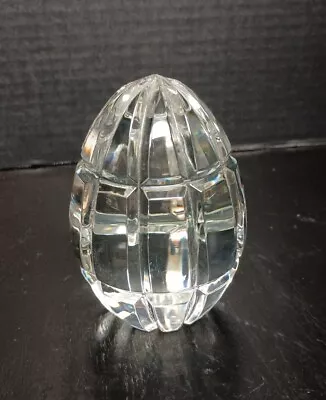 Vintage Cut Crystal Egg Shaped Paperweight • $22