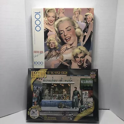Marilyn Monroe And Legends Of The Silver Screen (2) 1000 Pieces Jigsaw Puzzles • $26.75