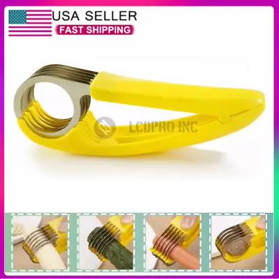 Banana Slicer ABS Stainless Fruit Vegetable Salad Peeler Cutter Kitchen Tools US • $6.59