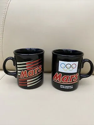 £7.99 • Buy Pair Of Vintage Mars Bar Black Mugs Olympic 1992 Made In England