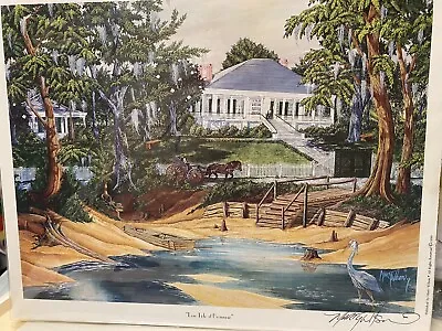 Marty Wilson Signed Print  Low Tide At Beauvoir  In Biloxi MS 11x14 50% Off • $23.79