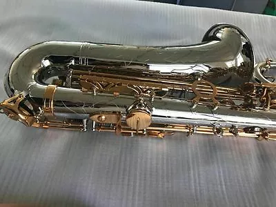 Professional C Melody Saxophone Gold Key Silver Body Free Neck • $599