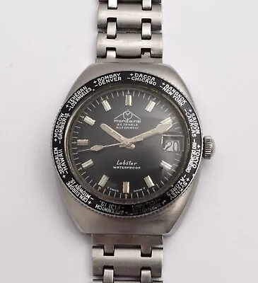 Vintage Diver Mondaine Lobster Automatic Calendar 25 Jewels Made In Swiss • $690