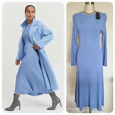 | COUNTRY ROAD | BLUE KNIT Maxi Dress Size 12 M Women  Fits 10-12 | RR$229 CR • $129