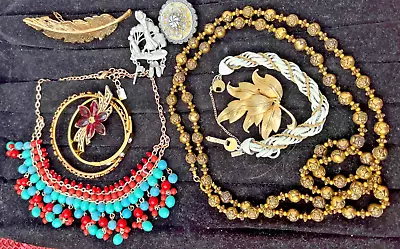 Mixed Signed Jewelry Lot Chaps Monet West Germany Ciner Ann Taylor LCD • $19.99