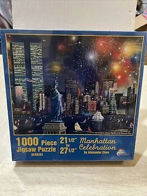Alexander Chen Manhattan Celebration NYC Twin Towers! 100 Jigsaw Puzzle SEALED • $19.99