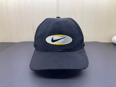 Vintage Nike Baseball Cap Hat Embroidered Logo Adjustable Snapback Black • $30