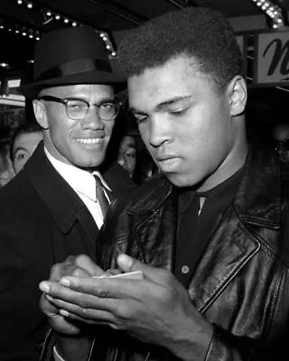 1965 Cassius Clay Muhammad Ali & Malcolm 8x10 Picture Celebrity Print • $3.99