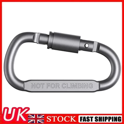 £6.09 • Buy D-ring Locking Carabiner Clip Hanging Hook Buckle Outdoor EDC Tools (Grey)
