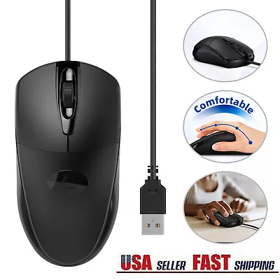 USB Wired Optical Mouse Scroll Wheel Corded Mice For PC Laptop Desktop Computer • $8.95