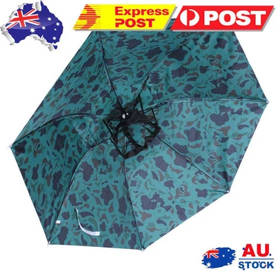 $15.09 • Buy Head Umbrella Anti-UV Anti-Rain Outdoor Fishing Umbrella Hat(Camouflage)