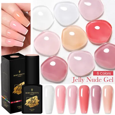BORN PRETTY 15ML Jelly Pink Nail Art Gel Polish UV LED Soak Off Manicure Gel DIY • $9.23