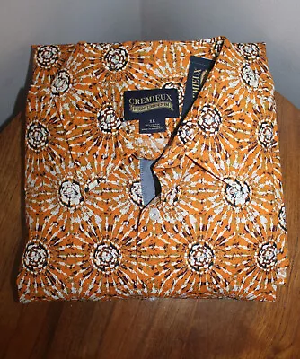 Daniel Cremieux Premium Denim Mens Casual Button-up Floral Orange Size M L & Xl • $22.99