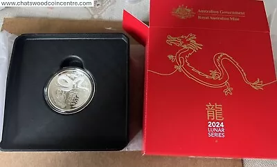 2024 Australia $5 Dollar Lunar New Year Of Dragon 1 Oz Silver Proof Domed Coin • $148.88