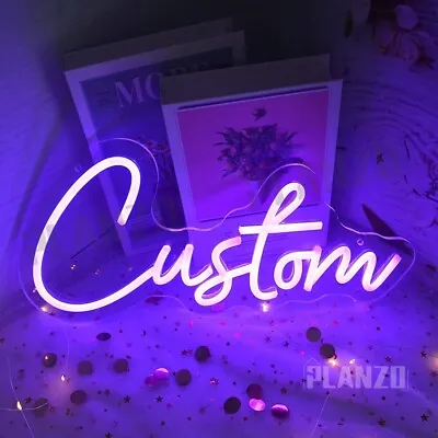 $20 • Buy Custom Neon LED Light Sign Beer Bar Home Decor Wall Art Vintage Lamp Logo Signs
