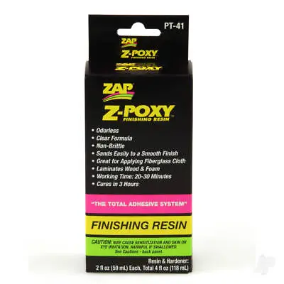 Zap PT-41 Z-Poxy Finishing Resin 4oz 5525788-1 • £20.66