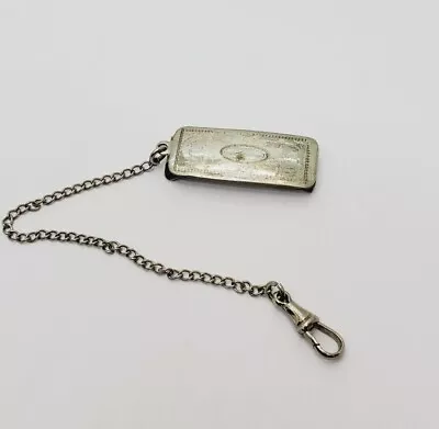 Vintage No Monogram Stabryt Sylvr Tie Bar Fob Bar Link Chain Pocket Watch Chain1 • $22.50