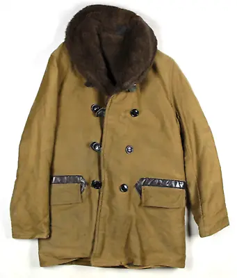 Pre-ww2 Us Marine Corps Usn Usmc Shawl Collar Mackinaw Coat Jacket Iceland China • $389.99