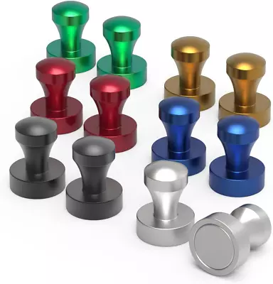 Metal Magnet Push Pins 12 Pack Refrigerator Magnetic Push Pin For Fridge Office  • $23.99