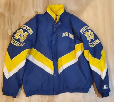 Vintage Starter Notre Dame Fighting Irish Winter Jacket  Men's XL • $39.95