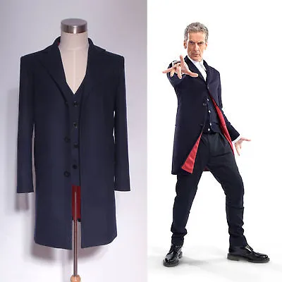 £49.20 • Buy Hot Doctor Who 12th Dr. Dark Blue Frock Coat + Vest Set Costume