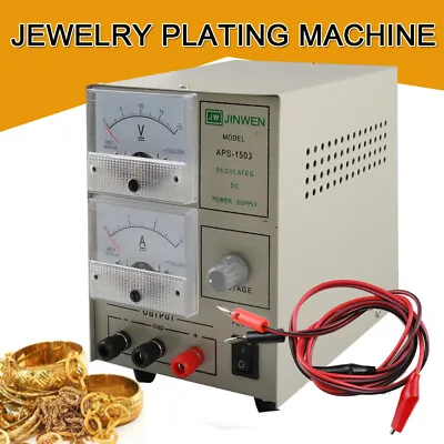 14K/18K/24K Gold/Chrome/Silver/rhodium/Copper/Nickel/ Plating Machine Kit NEW • $45.60