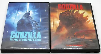 GODZILLA 2014 & KING OF THE MONSTERS 2019 2 DVDs Vs Kaiju Ghidorah MOTHRA WS CC • $9.15