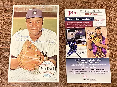 Elston Howard 1964 Topps Giants JSA COA Signed Autograph Card Auto Yankees #21 • $149.99