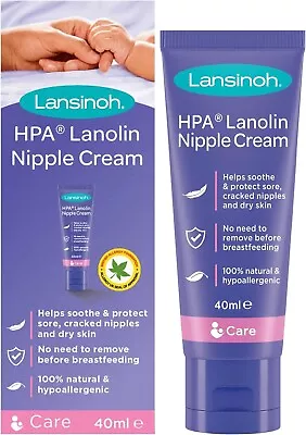 Lansinoh HPA Lanolin Nipple Cream For Sore Nipple & Cracked Skin • £7.99