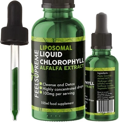 £22 • Buy Liposomal Liquid Chlorophyll | Advanced Supplement For Energy And Detox |