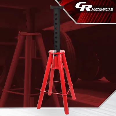 10T Pin-Type Jack Stands Heavy Duty Steel Adjustable 20000 Lbs Capacity Red • $139.99