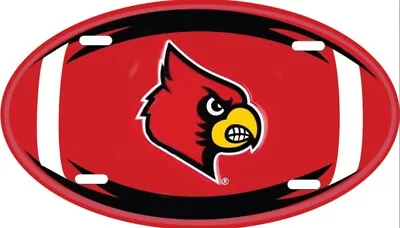 University Of Louisville Cardinals Oval Football 12”x 6” License Plate • $17.50